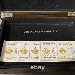 2016-17 $20 MAJESTIC ANIMALS II PURE SILVER 5 COIN Set Wood Display Box & COAs