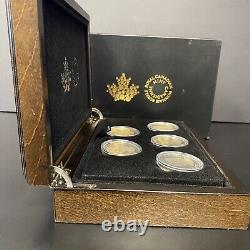 2016-17 $20 MAJESTIC ANIMALS II PURE SILVER 5 COIN Set Wood Display Box & COAs