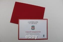 2016-17 Liverpool Squad Signed Football in Display Case + Official COA & Map