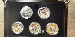 2016 $20 Majestic Animals II Pure Silver 5 Coin Set Display Case Box COAs OGP