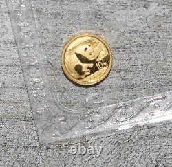 2016 BU Chinese Panda 10 Yuan Gold Coin Sealed withCOA & Display Case