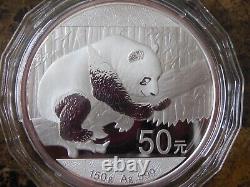 2016 China 150g Silver Panda BU Chinese Coin with display case and COA