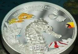 2017 Palau 2-Coin Silver $10 Marine Life Protection Proof Set Display Case & COA