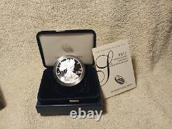 2017-W Silver Eagle Proof With COA & Display Case RAW