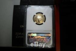 2019 Apollo 11 50th Anniversary Gold $5 Coin NGC PF 70 UC FR COA & Display Case