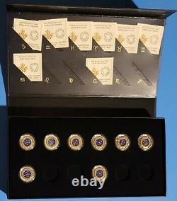 2019 Canada Zodiac series 8 Coin set in RCM mint display case with COAs