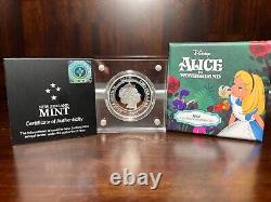 2021 Alice in Wonderland 1oz 999 Fine Silver New Zealand Mint withCOA/Display Case