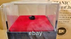 5 Large Size Authentic Titanic Coal in Display Case with COA's