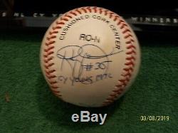 5 NL Cy Young signed Bill White Baseball with display case-COA