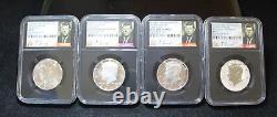 50th Anniversary Kennedy Half NGC SP70 PR70 4-Coin Set with Display Case & OGP/COA