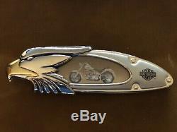 6 Franklin Mint Harley Davidson Knives With Display Case and COAs
