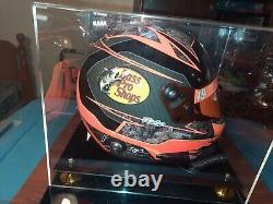 AUTOGRAPHED WithCOA MARTIN TRUEX JR BASS PRO CAMO FULL SIZE HELMET AND CASE