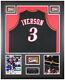 Allen Iverson Autographed And Framed Black Philadelphia Jersey Auto Jsa Coa