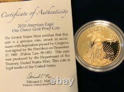 American Eagle One Ounce Gold Proof Coin. Comes With Us Mint Coa & Display Case