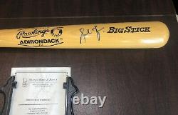 Andruw Jones Signed Rawlings Pro Ring Baseball Bat with COA & Clear Display Case