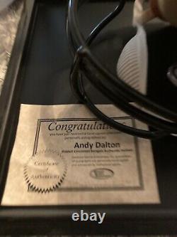 Andy Dalton Authentic Helmet. Signed with (COA) In Display Case