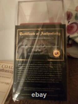 Authentic Titanic Large size Coal in Display case with COA