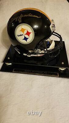 Autograph full size football helmet Terry Bradshaw With display case and COA