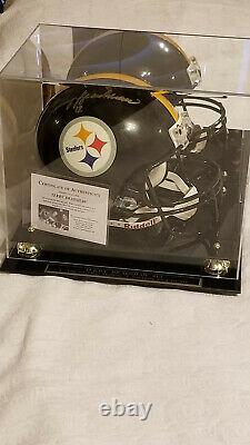 Autograph full size football helmet Terry Bradshaw With display case and COA