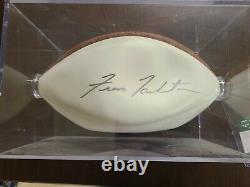 Autographed Full Size Football Fran Tarkenton Sgc Coa With Display Case