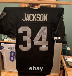 BO JACKSON Signed Autographed Raiders Jersey With COA & Display Case Frame Raiders