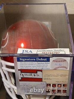 BREVIN JORDAN Signed Houston Texans Flash Alternate Speed Mini Helmet (JSA COA)