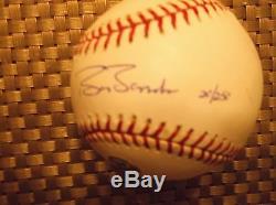 Barry Bonds Signed Autographed Baseball 4 Time MVP With Display Case & COA