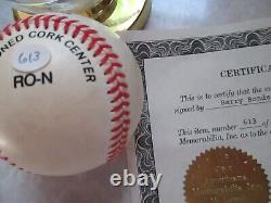 Barry Bonds Signed Autographed Baseball Dated 11/20/91 in Display Case with COA