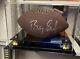 Barry Sanders Signed Detroit Lions Nfl Full Size Football Coa With Display Case