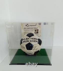 Bayern Munich Football Teamsigniert 1981/1982 + Display Case Signature Fcb COA