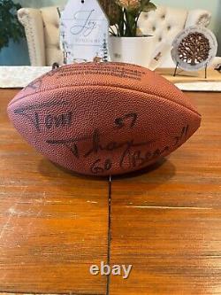 Bears Greats signatured football with Display Case and COA