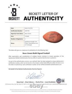 Bears Greats signatured football with Display Case and COA