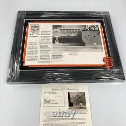 Beautiful Willie Mays The Catch Signed Framed Photo Display JSA COA