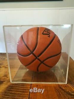 Ben Wallace Autographed Official Spalding Basketball In Display Case With COA