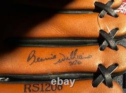 Bernie Williams Signed Rawlings Baseball Glove Jsa Coa Ny Yankees Display Case