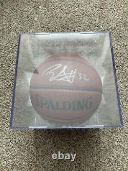Blake Griffin silver auto on NBA style basketball in display box case with COA