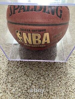 Blake Griffin silver auto on NBA style basketball in display box case with COA
