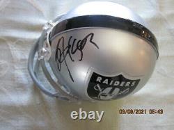 Bo Jackson Los Angeles Raiders Signed Mini Helmet With Display Case PSA/DNA COA