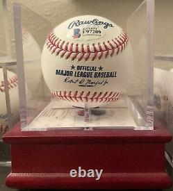 Bo Jackson auto baseball with display case. Beckett COA