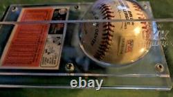 Bob Gibson Autographed PSA/DNA Authenticated Baseball withCard & Display Case COA