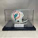 Bob Griese Miami Dolphins Signed & Inscribed Mini Helmet With Display Case Jsa Coa