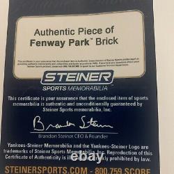 Boston Red Sox Authentic Brick From Fenway Park with Display Case COA Steiner
