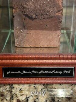 Boston Red Sox Fenway Park Game Used Brick Glass Case Display Steiner COA