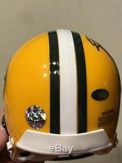 Brett Farve Signed Mini Helmet WithCOA Green Bay Packers Custom Display Case