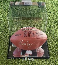 Brett Favre Green Bay Packers Signed Football with Display Case -COA- 1996