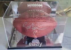 Brett Favre Green Bay Packers Signed Football with Display Case -COA- 1996
