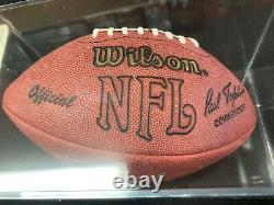 Brett Favre MVP NFL Game Issue Autographed Football and Display Case With COA