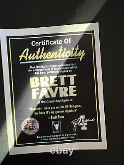 Brett Favre Signed Authentic Riddell Full Size NFL Helmet/ Coa And Display Case