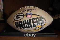 Brett Favre Signed Football WithCOA And Display Case Green Bay Packers