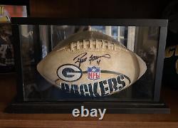 Brett Favre Signed Football WithCOA And Display Case Green Bay Packers
